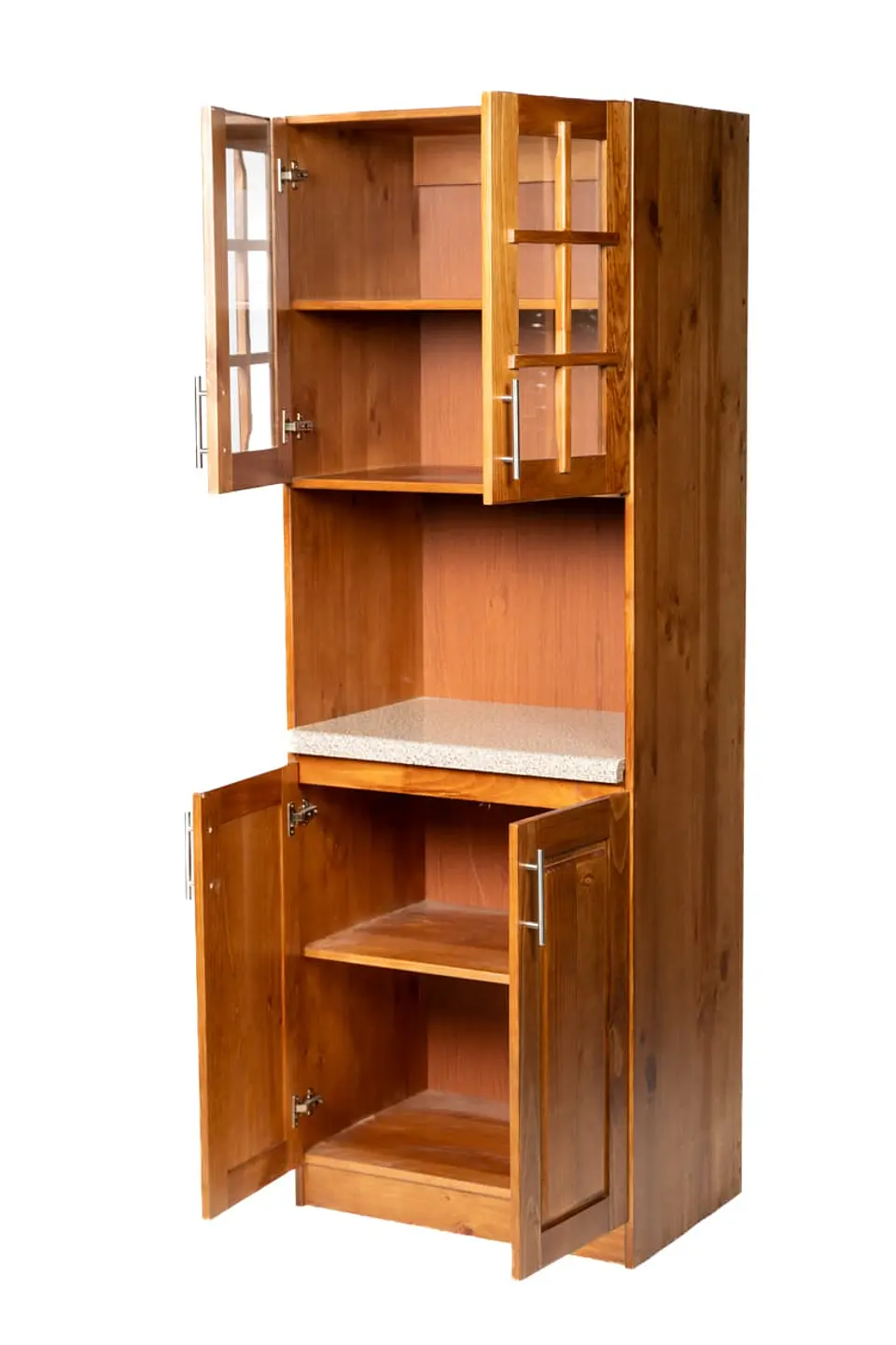 Mueble de Cocina para Microondas Berin Madera Nogal 3