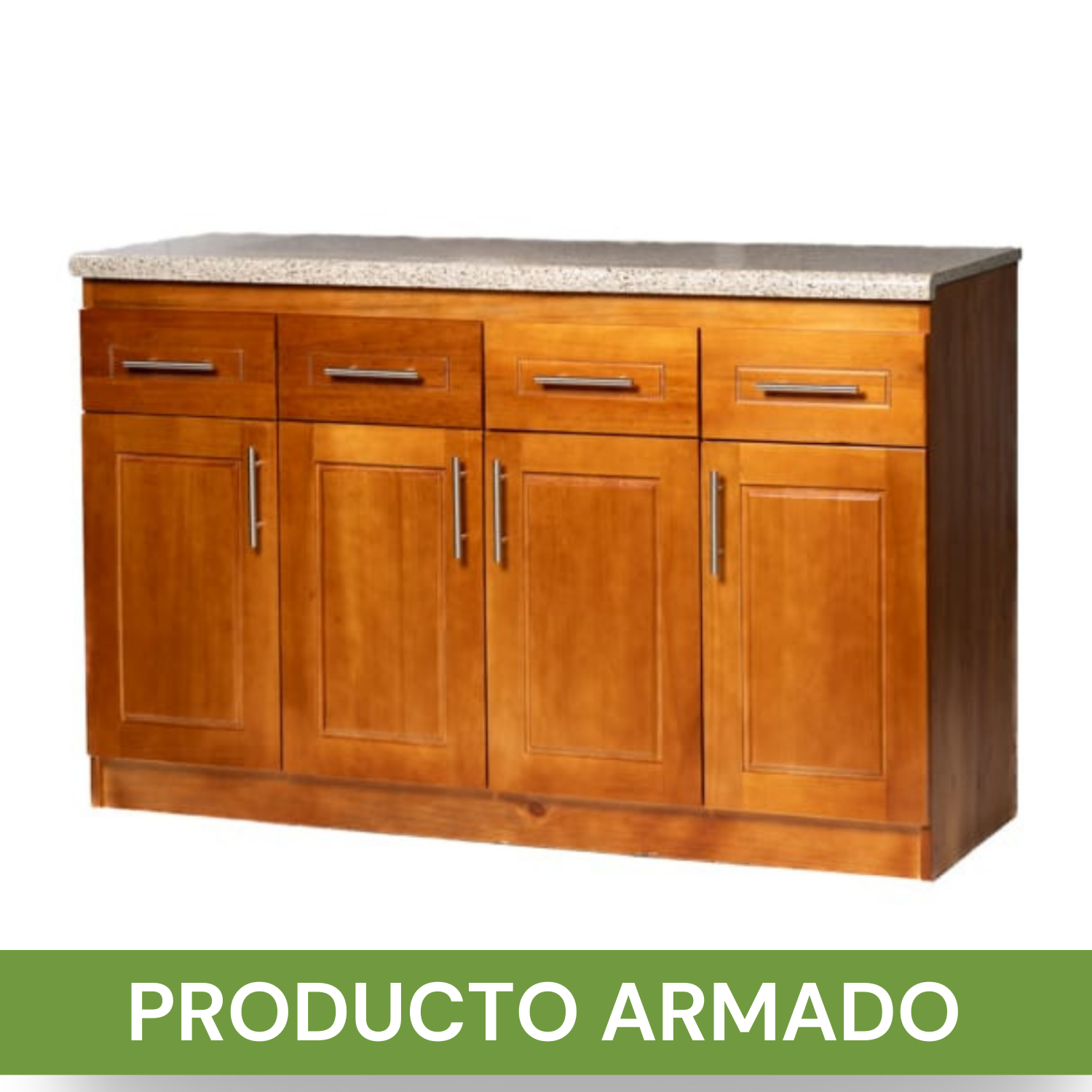 Mueble de Cocina Berlin Madera Nogal Base 4 Puertas 4