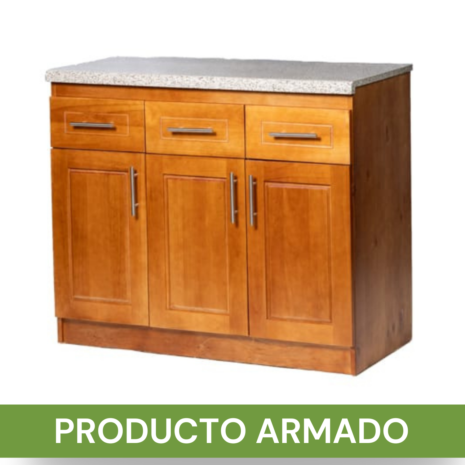 Mueble de Cocina Berlin Madera Nogal Base 3 Puertas 3