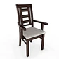 JUEGO DE COMEDOR PORCELANATO SEVILLA 8 PERSONAS CHOCOLATE MADERA INCLUYE 2 SITIALES - Miniatura 4