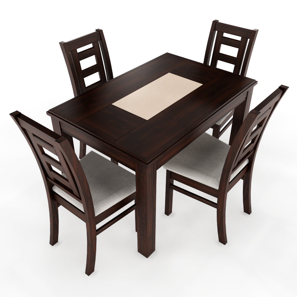 Juego de comedor porcelanato sevilla 4 personas chocolate 1