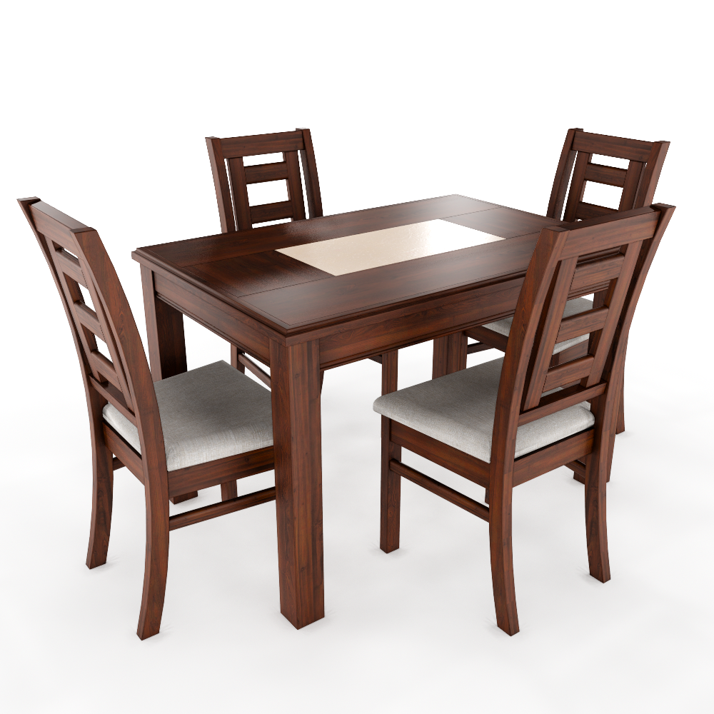 Juego de comedor porcelanato sevilla 4 personas nogal  3
