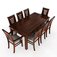JUEGO DE COMEDOR NOGAL ROMA 8 SILLAS INCLUYE 2 SITIALES - Miniatura 1
