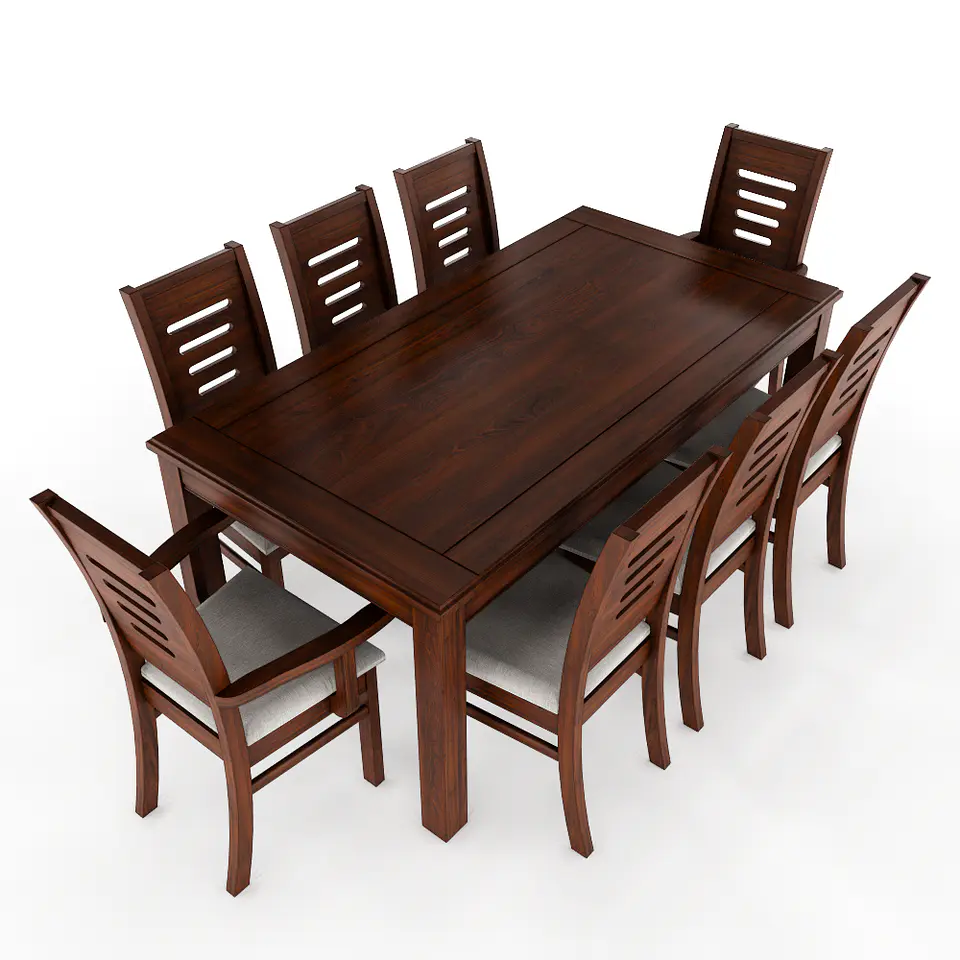 JUEGO DE COMEDOR NOGAL ROMA 8 SILLAS INCLUYE 2 SITIALES 1