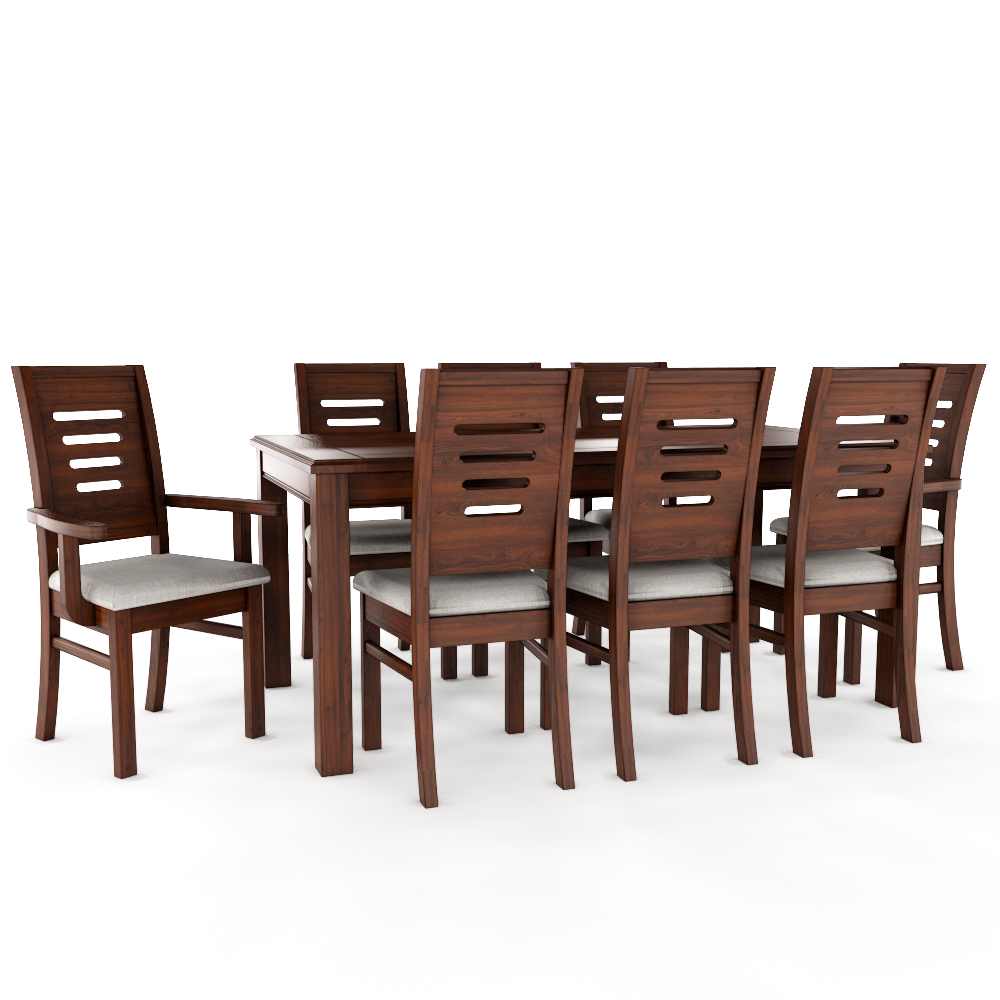 Juego de comedor nogal roma 8 sillas incluye 2 sitiales  2