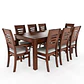 JUEGO DE COMEDOR NOGAL ROMA 8 SILLAS INCLUYE 2 SITIALES - Miniatura 3
