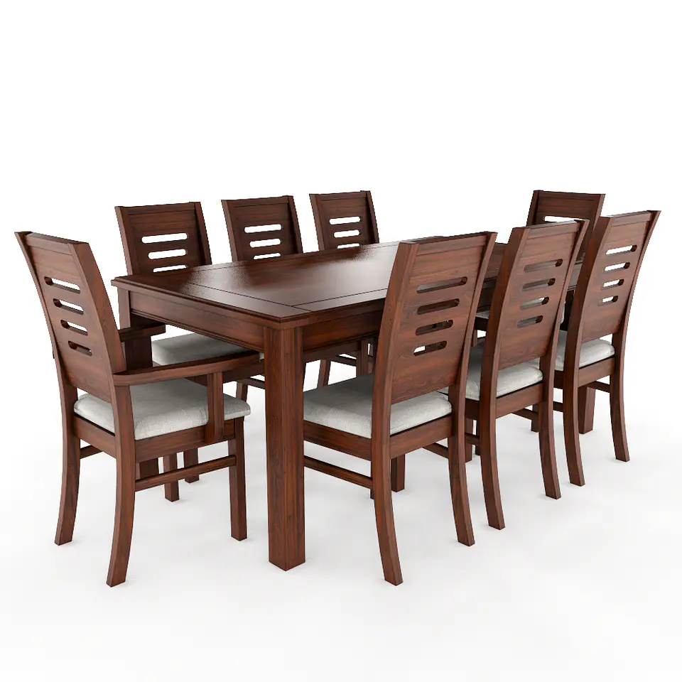 JUEGO DE COMEDOR NOGAL ROMA 8 SILLAS INCLUYE 2 SITIALES 3
