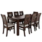Juego de comedor roma chocolate 8 personas - Miniatura 1