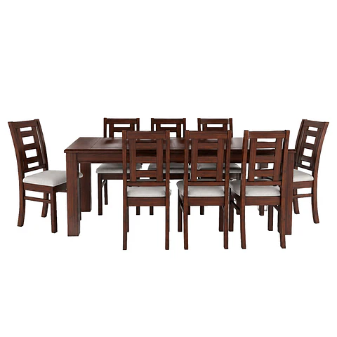 Juego de comedor sevilla nogal 8 personas