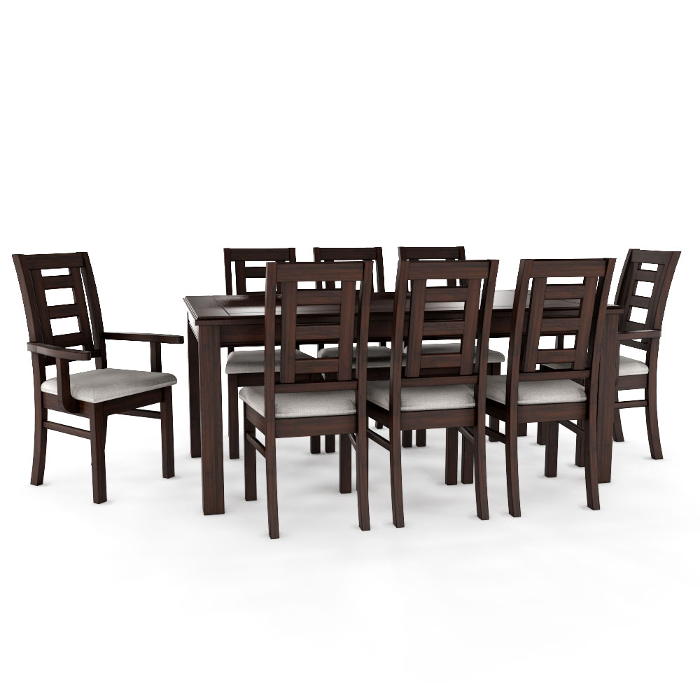 Juego de comedor chocolate sevilla 8 sillas incluye sitiales 1