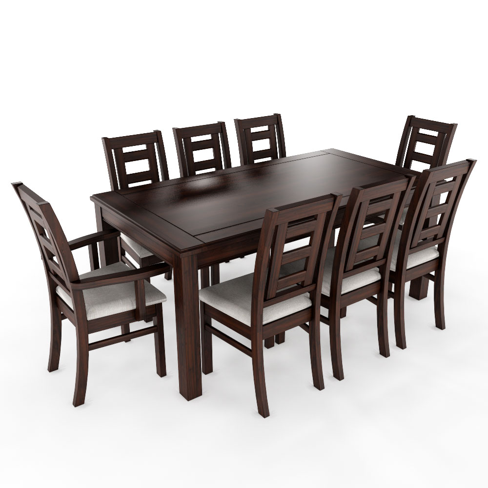 Juego de comedor chocolate sevilla 8 sillas incluye sitiales 2