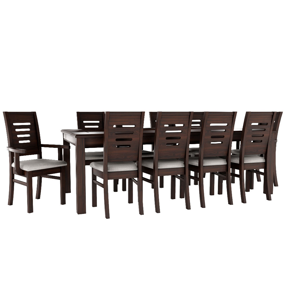 Juego de Comedor Roma 10 Personas Chocolate Incluye 2 Sitiales 1