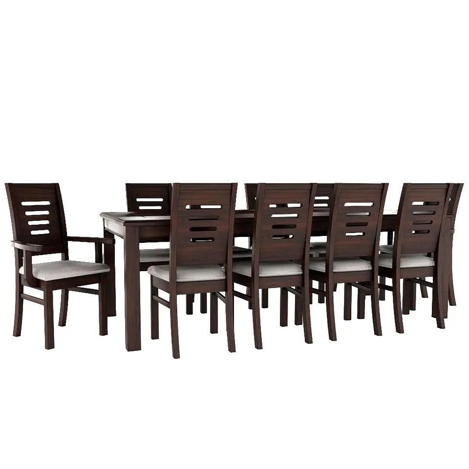 Juego de Comedor Roma 10 Personas Chocolate Incluye 2 Sitiales 1