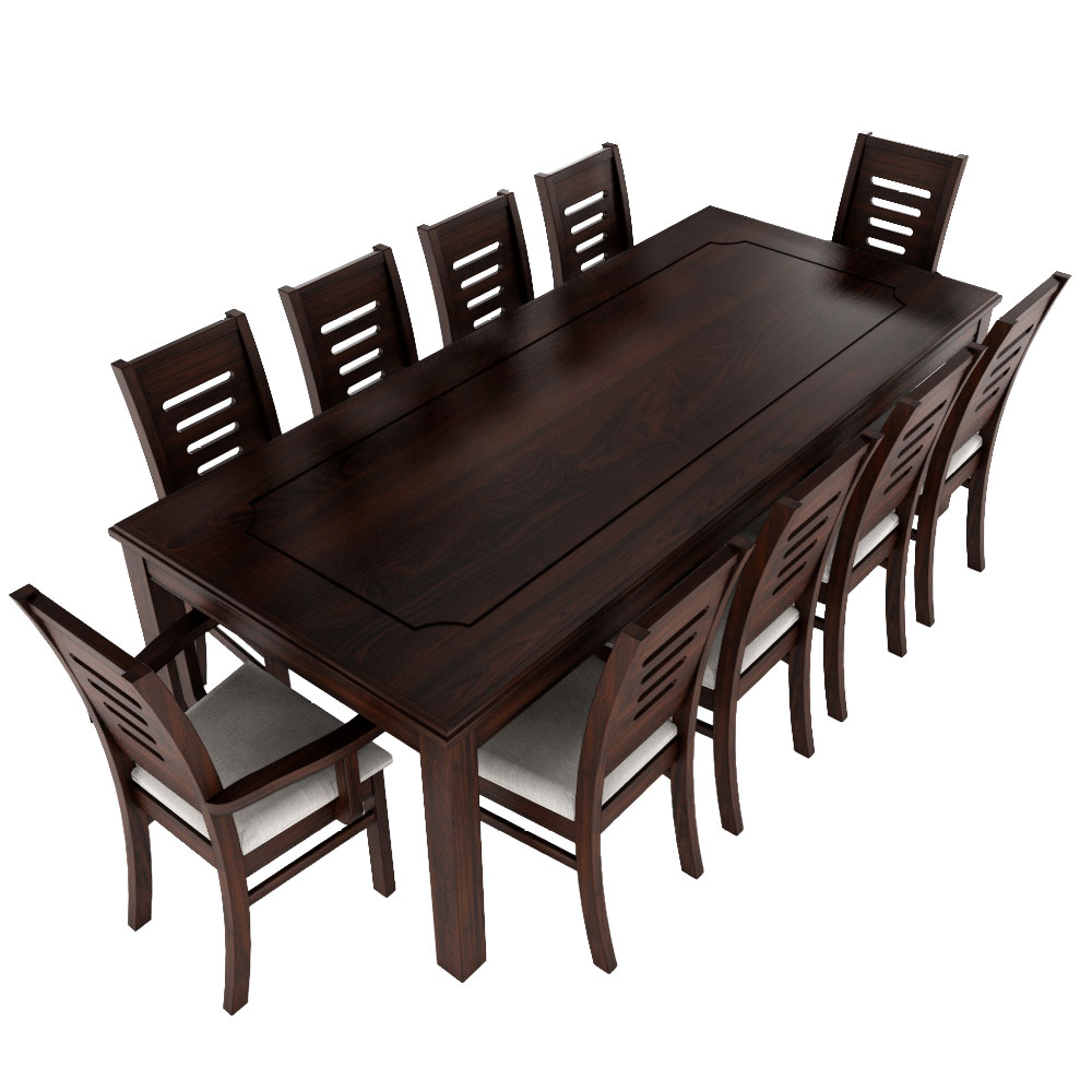 Juego de Comedor Roma 10 Personas Chocolate Incluye 2 Sitiales 2