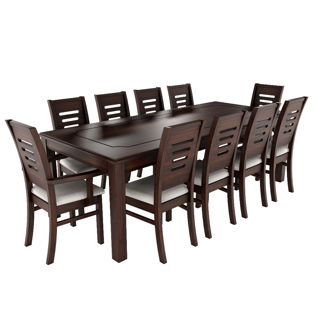 Juego de Comedor Roma 10 Personas Chocolate Incluye 2 Sitiales 3