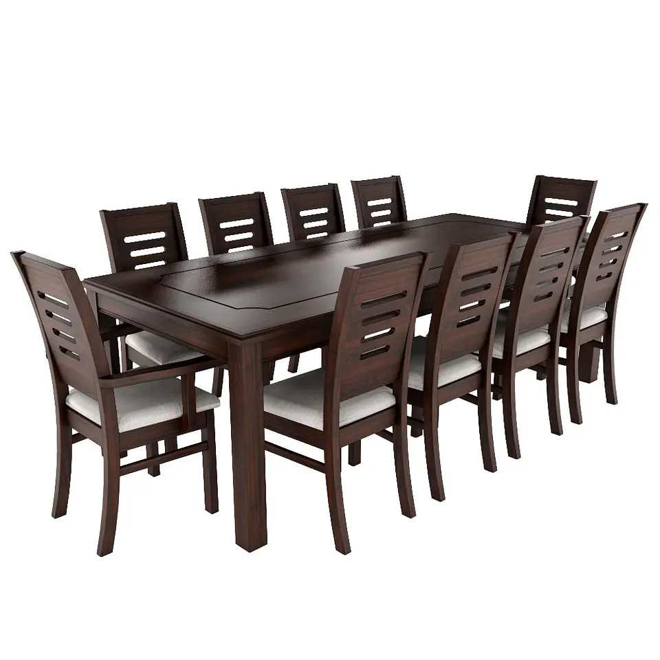 Juego de Comedor Roma 10 Personas Chocolate Incluye 2 Sitiales 3