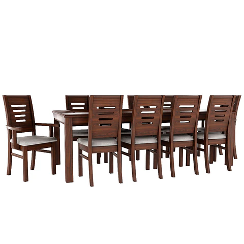Juego de Comedor Roma 10 Personas Nogal Incluye 2 sitiales