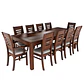 Juego de Comedor Roma 10 Personas Nogal Incluye 2 sitiales - Miniatura 3
