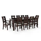Juego de Comedor Sevilla 10 Personas Chocolate Incluye 2 Sitiales - Miniatura 1