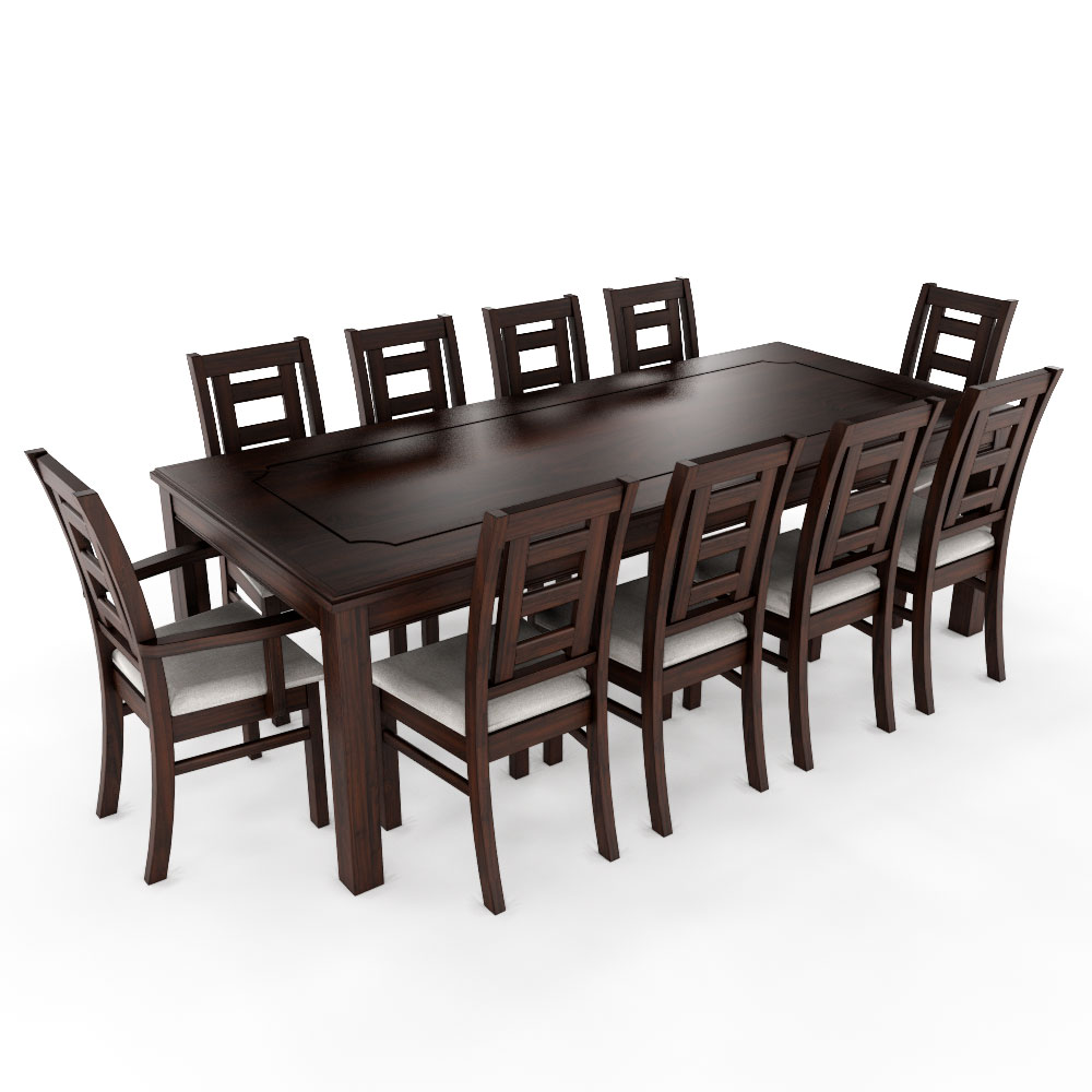 Juego de Comedor Sevilla 10 Personas Chocolate Incluye 2 Sitiales 2