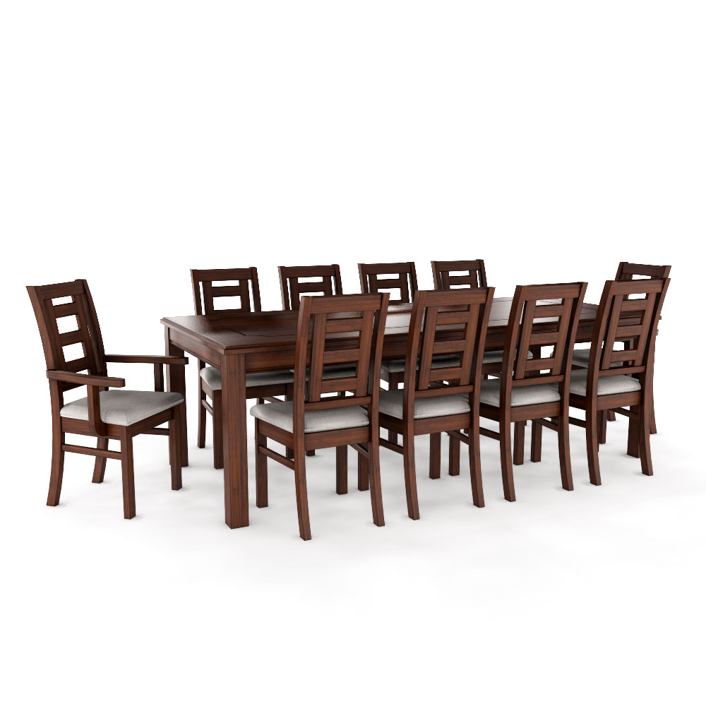 Juego de Comedor Sevilla 10 Personas Nogal Incluye 2 sitiales 2