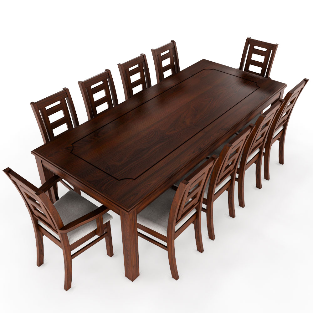 Juego de Comedor Sevilla 10 Personas Nogal Incluye 2 sitiales 3
