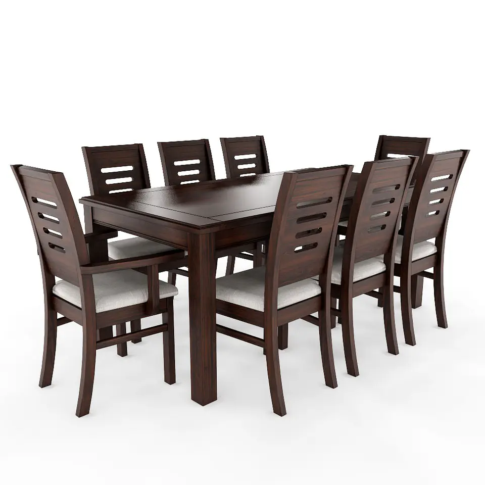 Juego de comedor chocolate roma 8 sillas incluye 2 sitiales 1