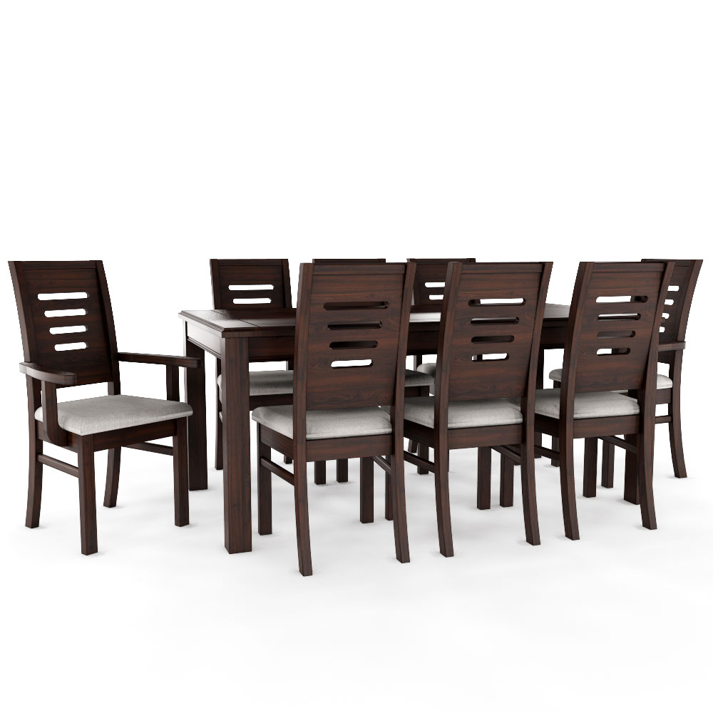 Juego de comedor chocolate roma 8 sillas incluye 2 sitiales 2