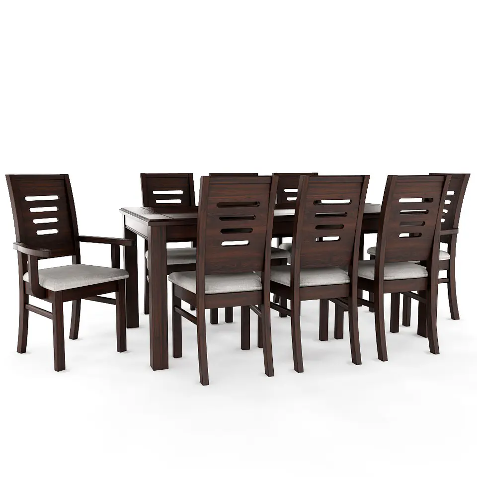 Juego de comedor chocolate roma 8 sillas incluye 2 sitiales 2