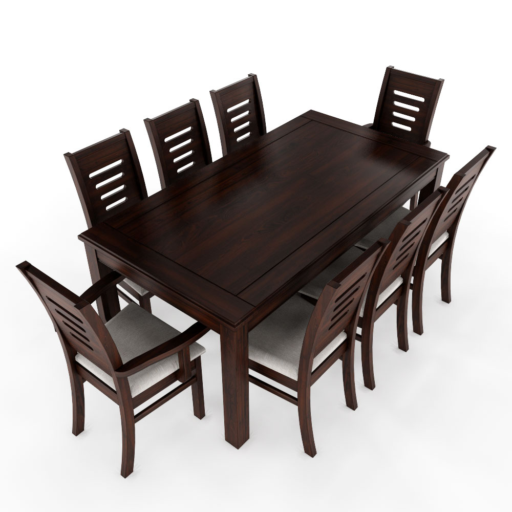 Juego de comedor chocolate roma 8 sillas incluye 2 sitiales 3