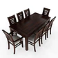 Juego de comedor chocolate roma 8 sillas incluye 2 sitiales - Miniatura 3