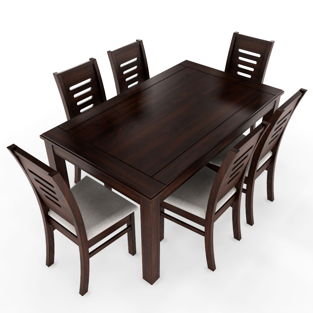 Juego de comedor chocolate roma 6 sillas 1