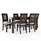 Juego de comedor chocolate roma 6 sillas - Miniatura 2