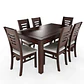 Juego de comedor chocolate roma 6 sillas - Miniatura 3