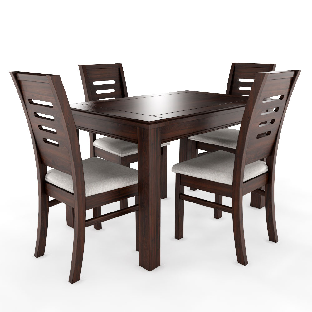 Juego de comedor chocolate roma 4 sillas 1