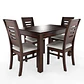 Juego de comedor chocolate roma 4 sillas - Miniatura 1