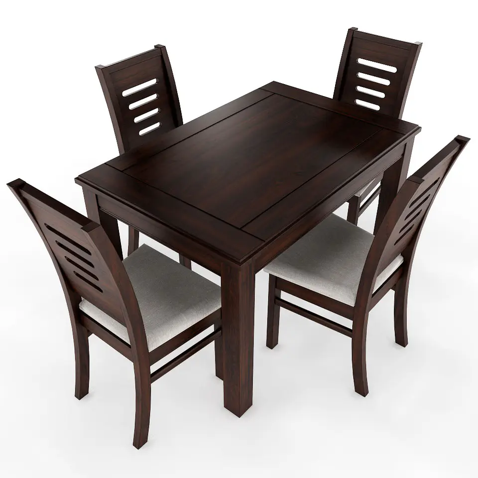 Juego de comedor chocolate roma 4 sillas 2