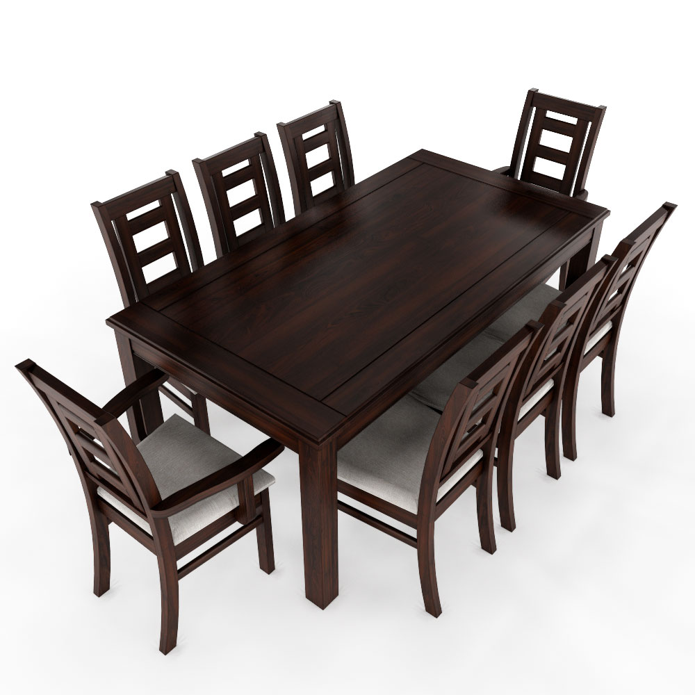 Juego de comedor chocolate sevilla 8 sillas incluye 2 sitiales 2