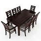 Juego de comedor chocolate sevilla 8 sillas incluye 2 sitiales - Miniatura 2