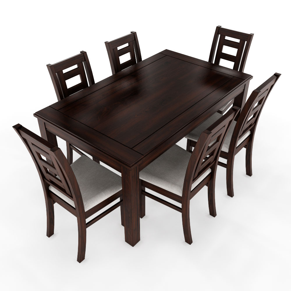 Juego de comedor chocolate sevilla 6 sillas 3