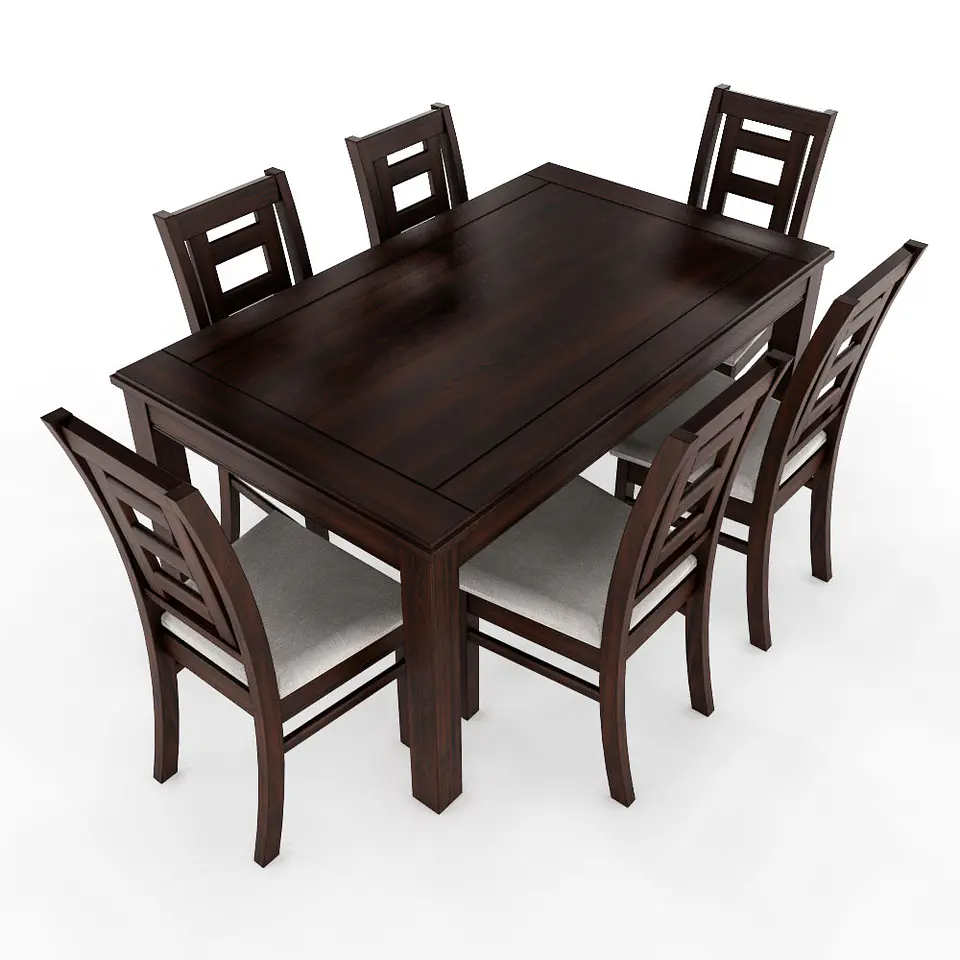 Juego de comedor chocolate sevilla 6 sillas 3