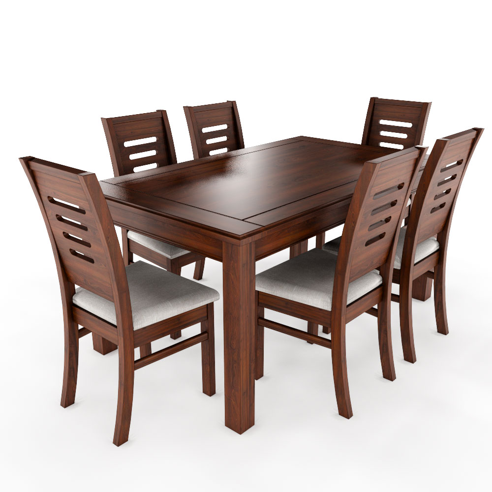 Juego de comedor nogal roma 6 sillas 1