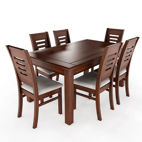 Juego de comedor nogal roma 6 sillas
