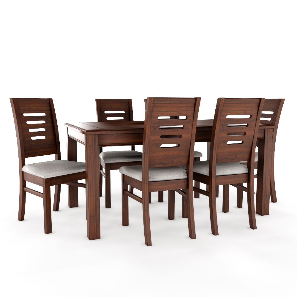 Juego de comedor nogal roma 6 sillas 2
