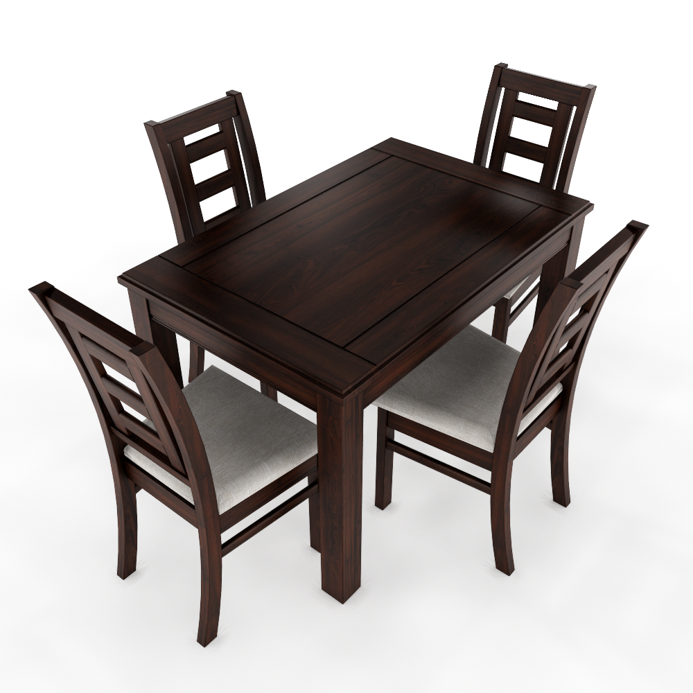 Juego de comedor chocolate sevilla 4 sillas 2