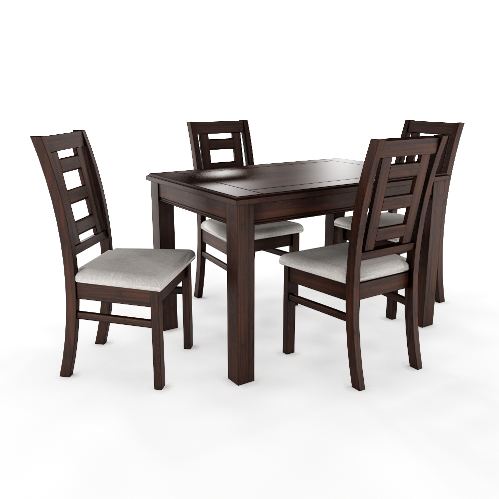 Juego de comedor chocolate sevilla 4 sillas 3