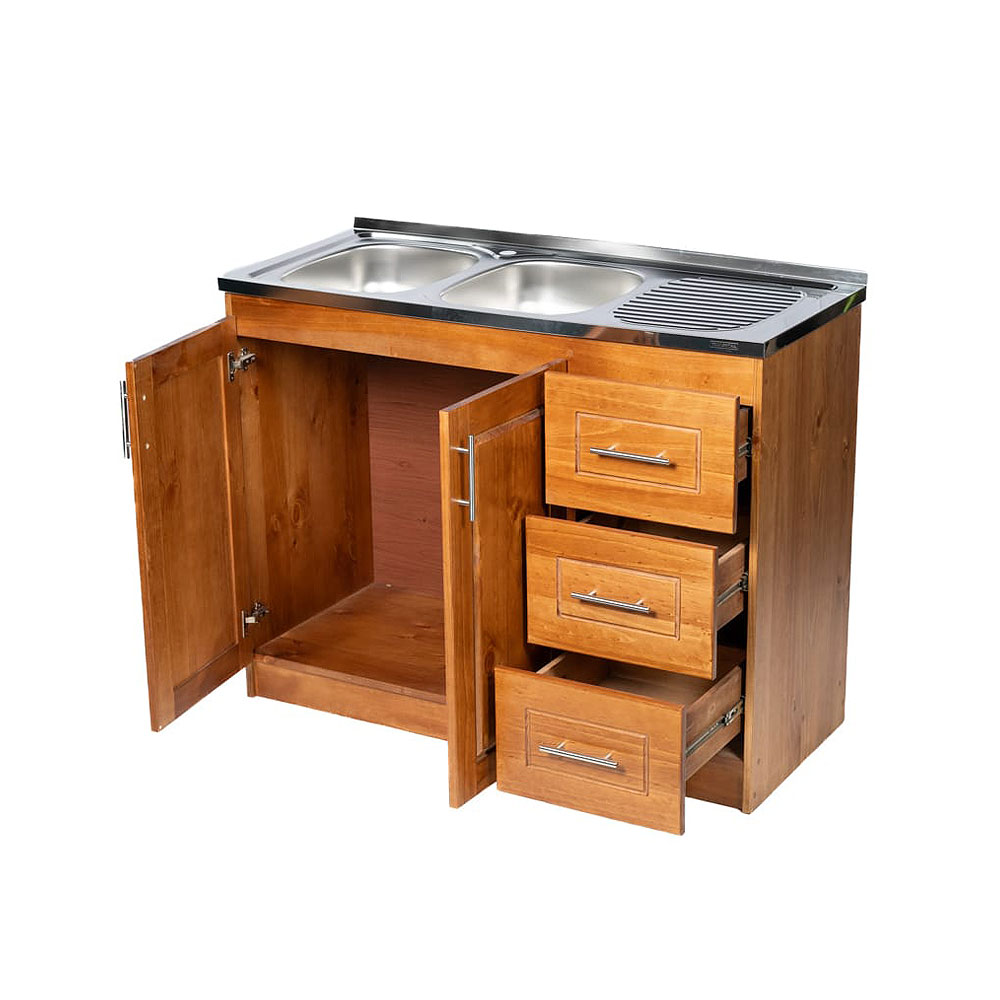 Lavaplato Berlin Madera Nogal 120 cm Derecho 3
