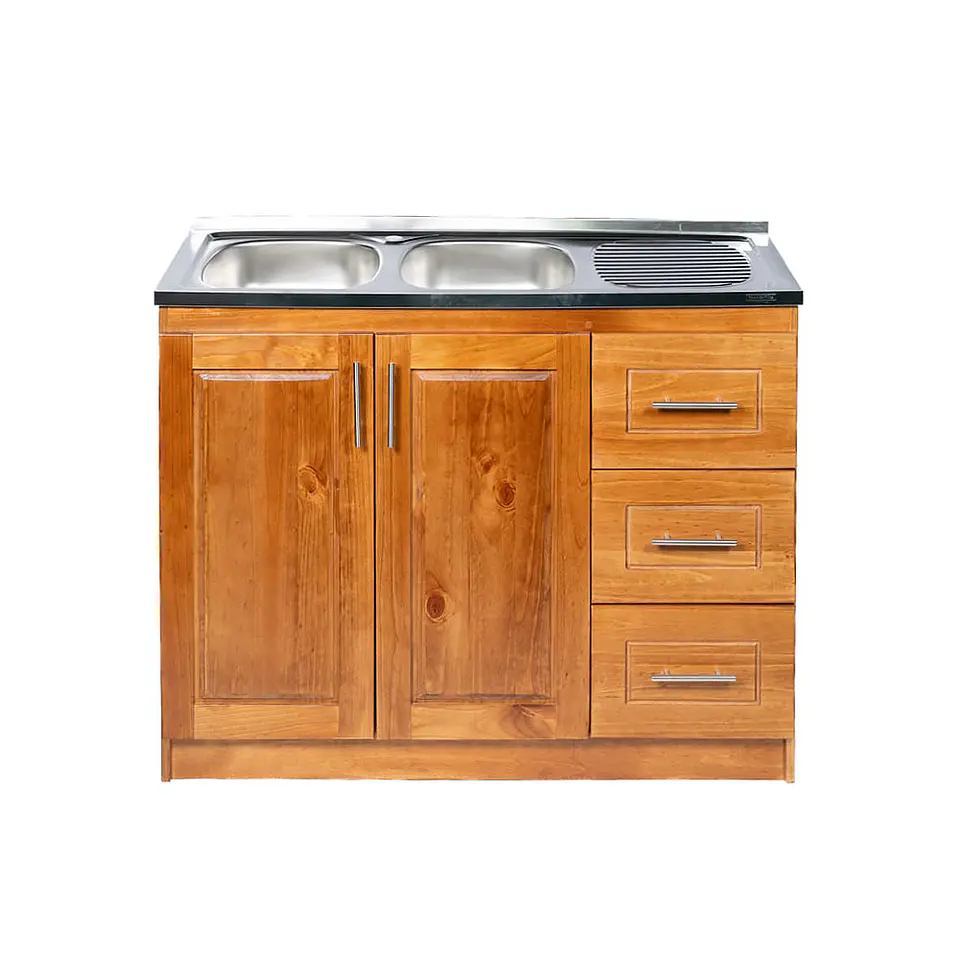 Lavaplato Berlin Madera Nogal 120 cm Derecho 1