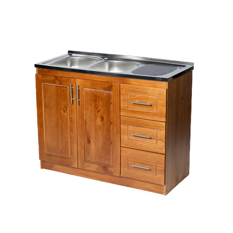 Lavaplato Berlin Madera Nogal 120 cm Derecho 2
