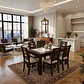 Juego de comedor porcelanato sevilla 6 personas chocolate madera - Miniatura 5
